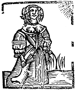 Woodcut of Lady